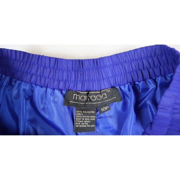MAURADA - VINTAGE WOMEN'S BLUE A-LINE MIDI SKIRT - SIZE 10P - Picture 5 of 8